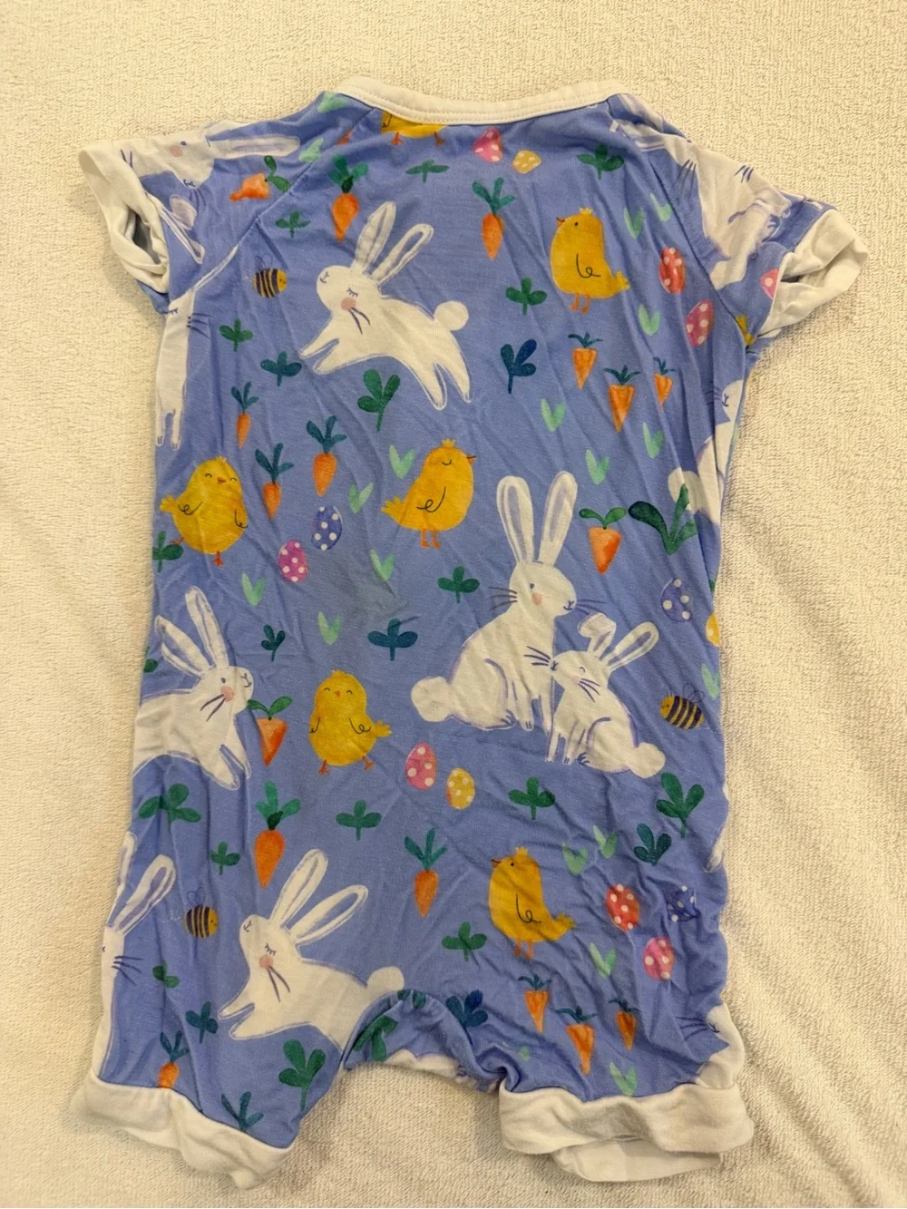 Little Sleepies Bunny Patch 3-6M shorty zippy